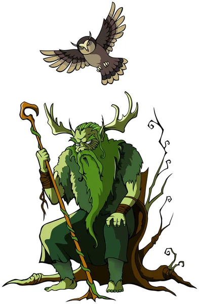 Wood Goblin Owl Isolated Vector Illustration — 图库矢量图片