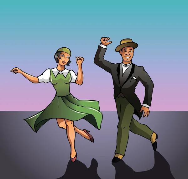 Танцующая пара, вектор — стоковый вектор