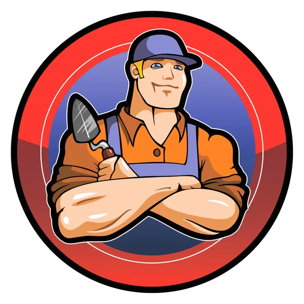 Meisterarbeiter, Vorlage für Logo — Stockvektor