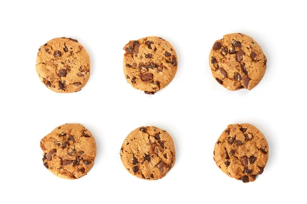 Chocolate cookies top view — Stock Photo, Image