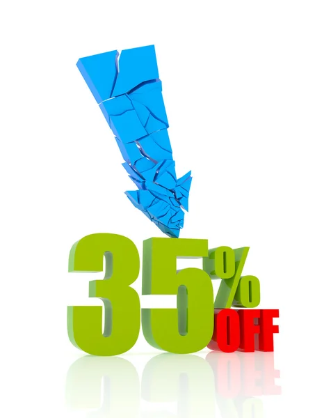 35 percent off — Stock Photo, Image