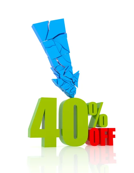 40 percent  off — Stock Photo, Image