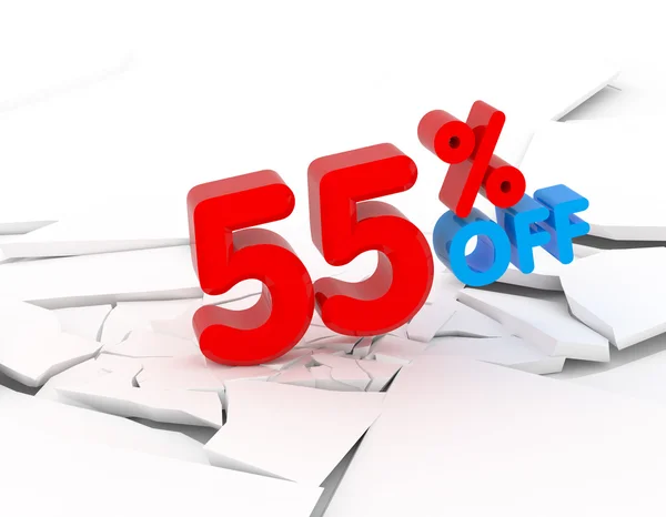 55 percent off — Stock Photo, Image