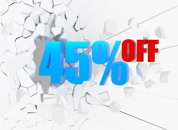 45 percent off — Stock Photo, Image