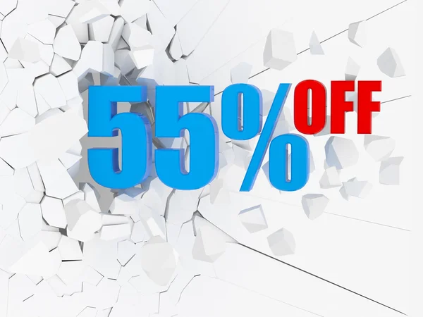 55 percent off — Stock Photo, Image