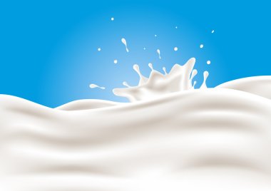 A splash of milk. Vector illustration. clipart