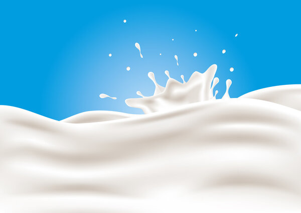 A splash of milk. Vector illustration.