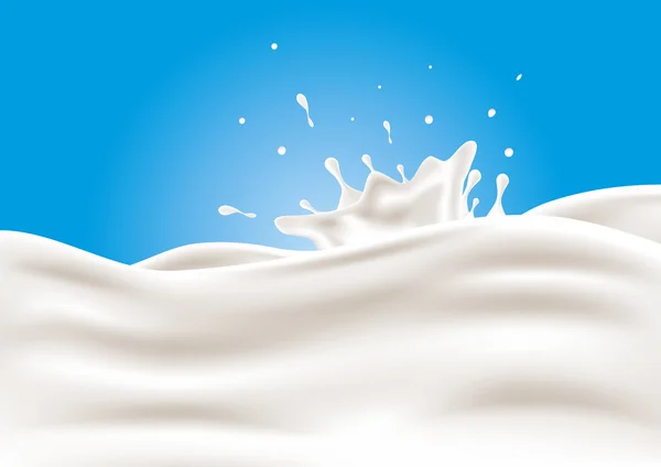 En skvätt mjölk. vektor illustration. — Stock vektor