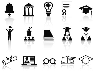 en블랙 대학 아이콘 세트