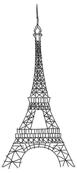Torre Eiffel Doodle — Vetor de Stock