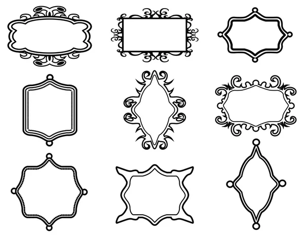 Conjunto de marco vintage ornamental — Vector de stock