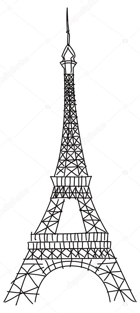 Doodle Eiffel tower