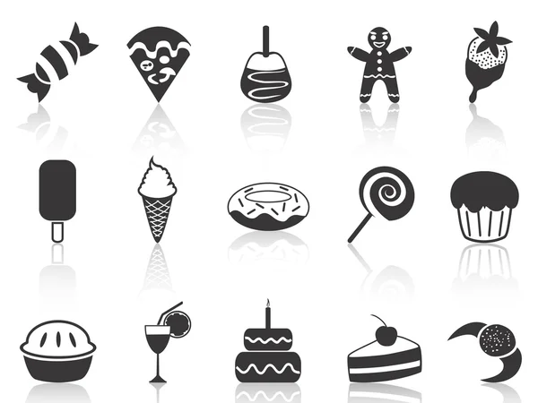 Dessert-Symbole gesetzt — Stockvektor