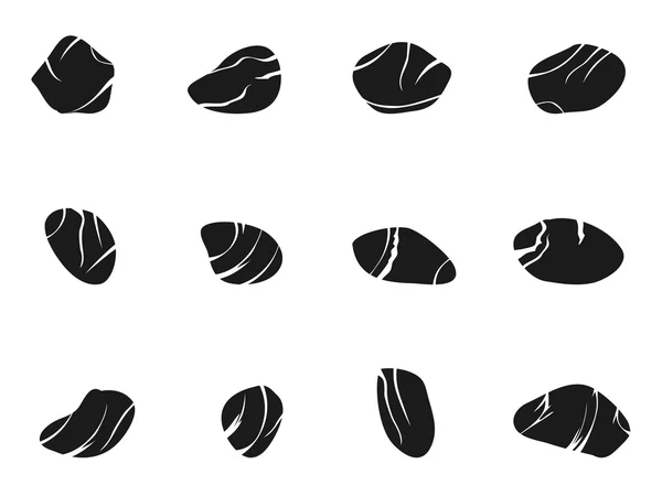 Ensemble d'icônes en pierre — Image vectorielle