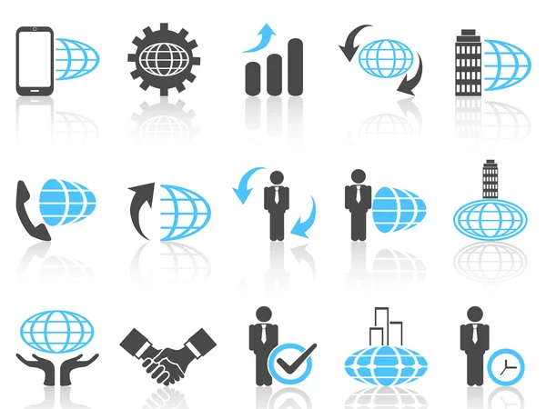 Wereldwijde business pictogrammen — Stockvector