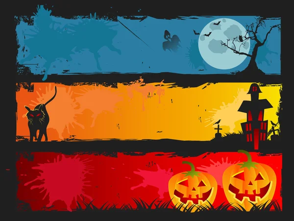 Banner de Halloween —  Vetores de Stock