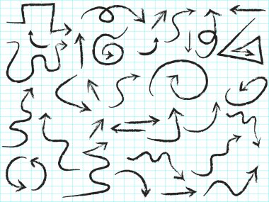 çizilmiş el okları