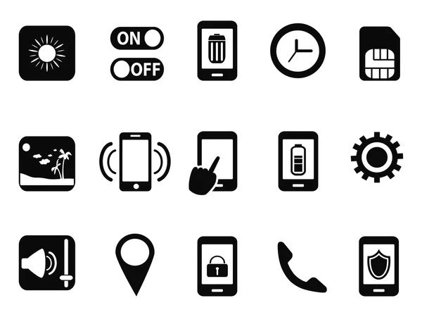 Set de iconos de configuración móvil — Vector de stock