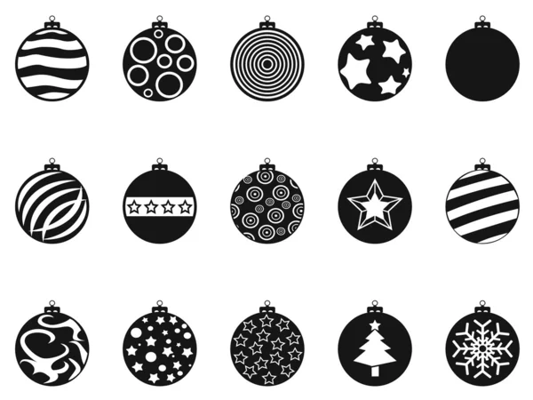 Christmas bauble icons set — Stock Vector