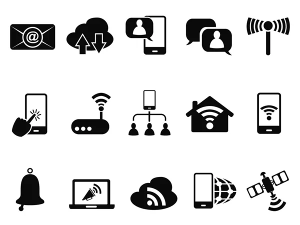 Conjunto de ícones de comunicação digital —  Vetores de Stock