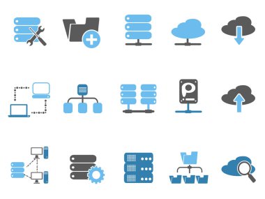 Web ana bilgisayar Icons set