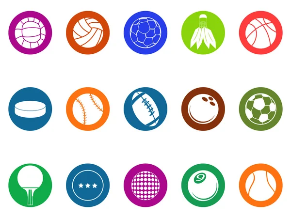 Palla pulsante icone impostate — Vettoriale Stock