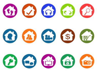 House Gayrimenkul düğmeleri Icons set