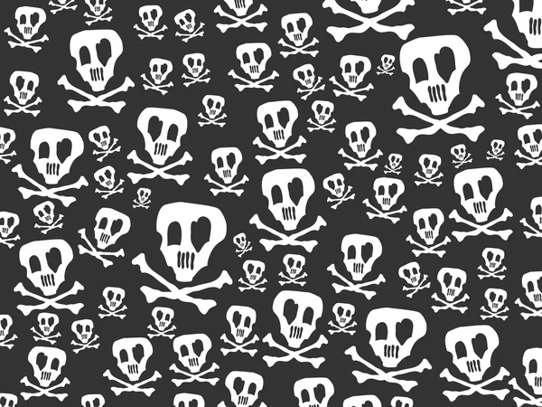 Calaveras y huesos de fondo — Vector de stock