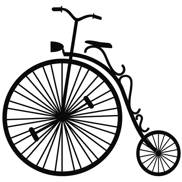 Vintage bicycle silhouette — Stock Vector