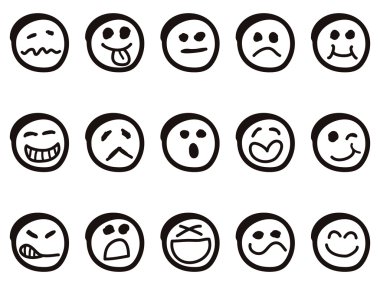 Siyah yüzler simgeler