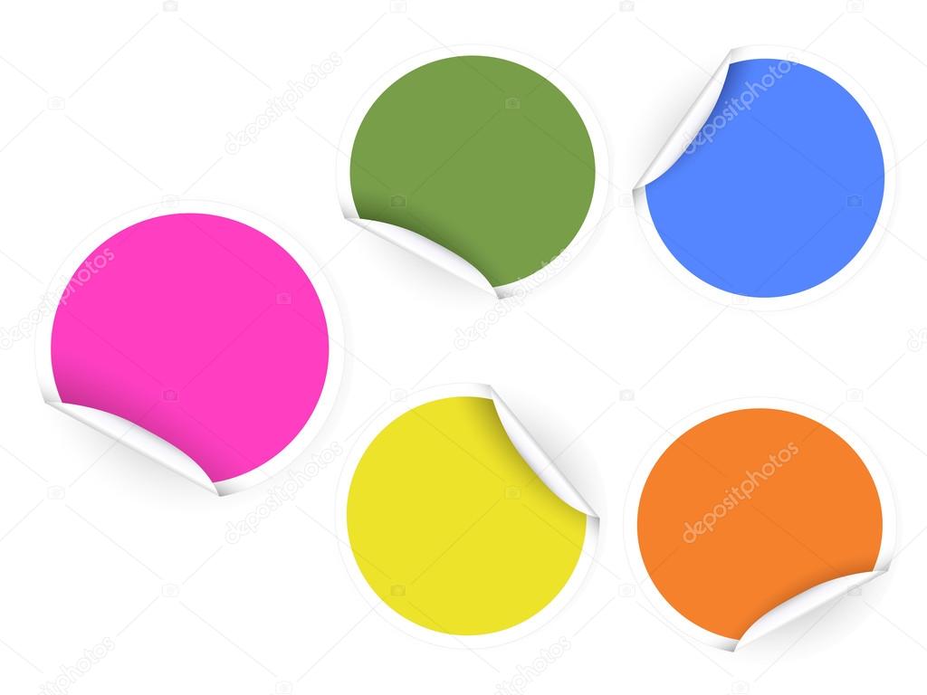 Round color stickers