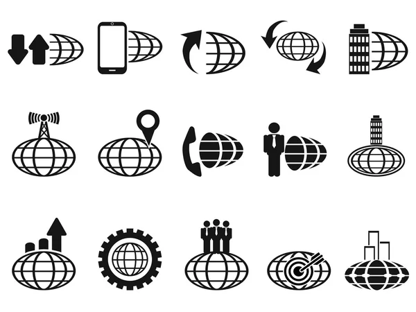 Глобальные бизнес-иконки — стоковый вектор