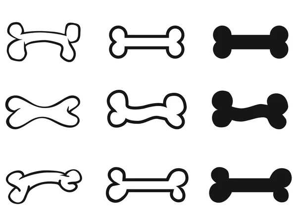 Ícones de ossos de cão —  Vetores de Stock