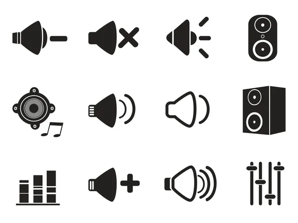 Conjunto de iconos del altavoz — Archivo Imágenes Vectoriales