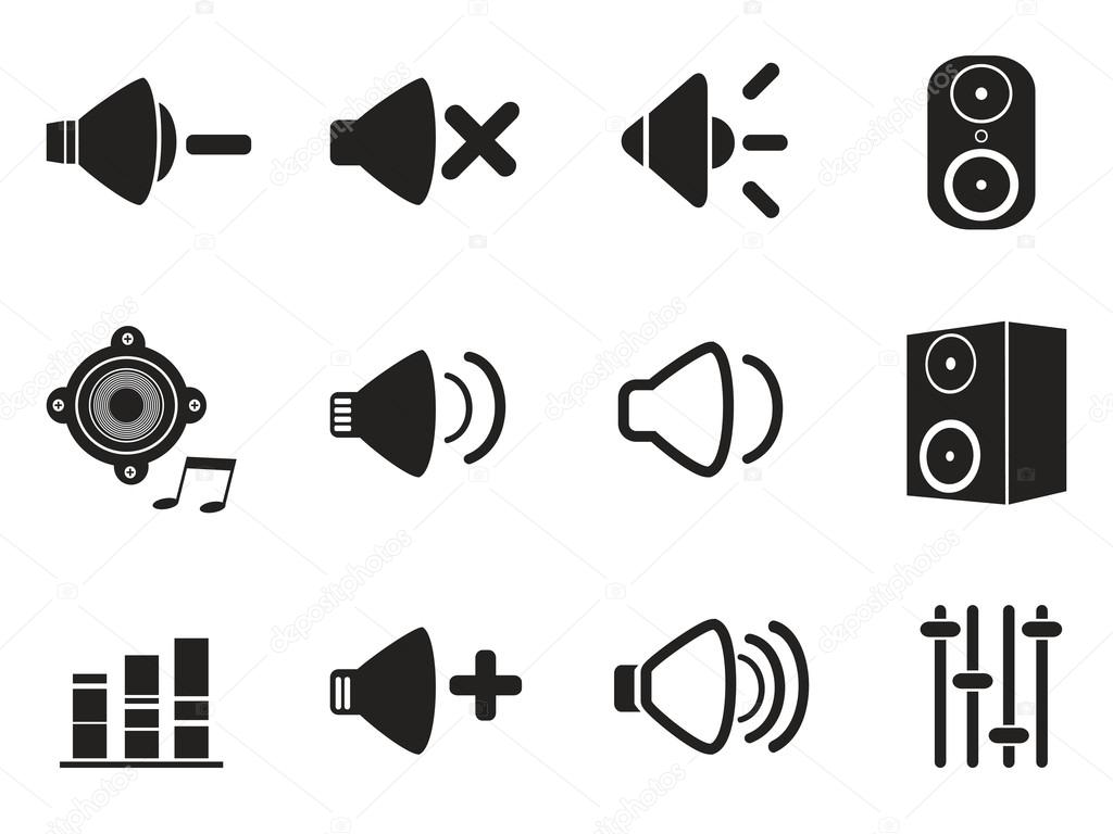 speaker icons set