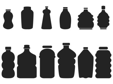 Siyah plastik şişe