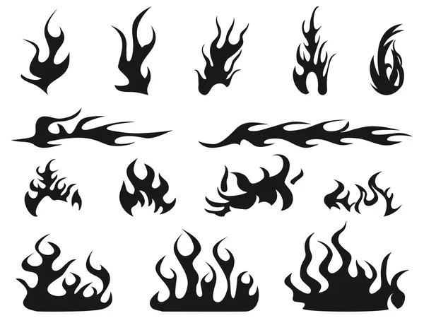 Patrones de fuego iconos — Vector de stock