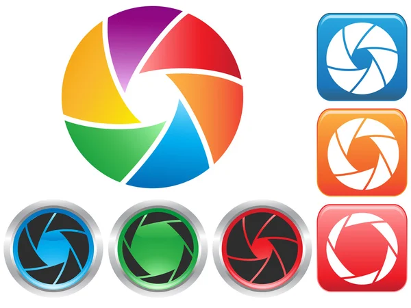 Iconos de apertura de colores — Vector de stock