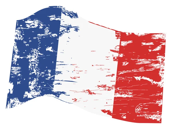 Grungy γαλλική σημαία — Διανυσματικό Αρχείο