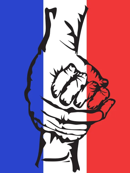 Mains solidaires France — Image vectorielle