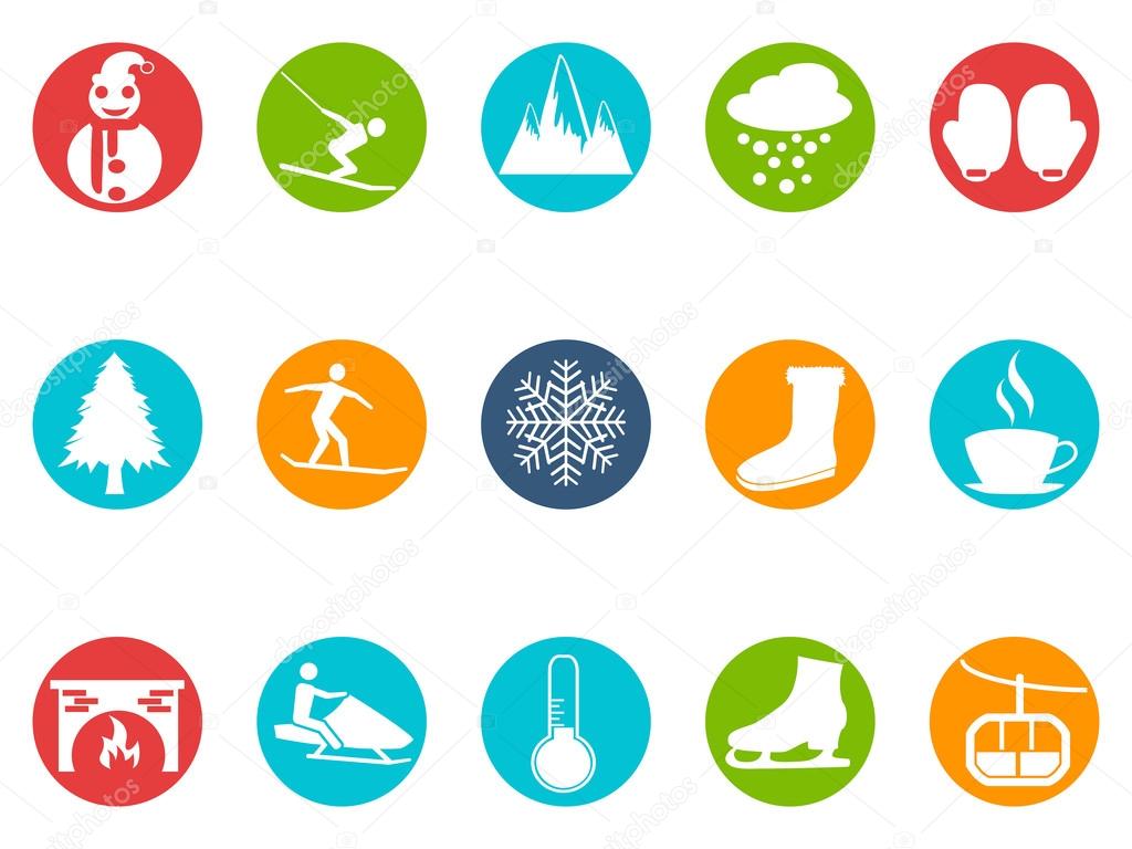 winter button icons
