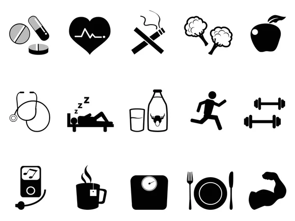 ICONOS DE LA VIDA SALUD — Vector de stock