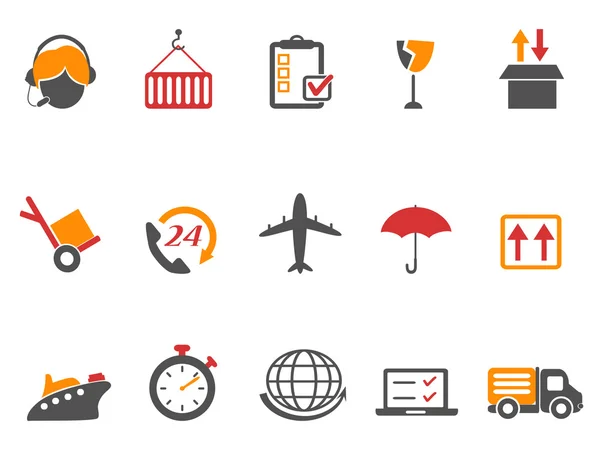 Logistics and shipping icons set — Stock Vector