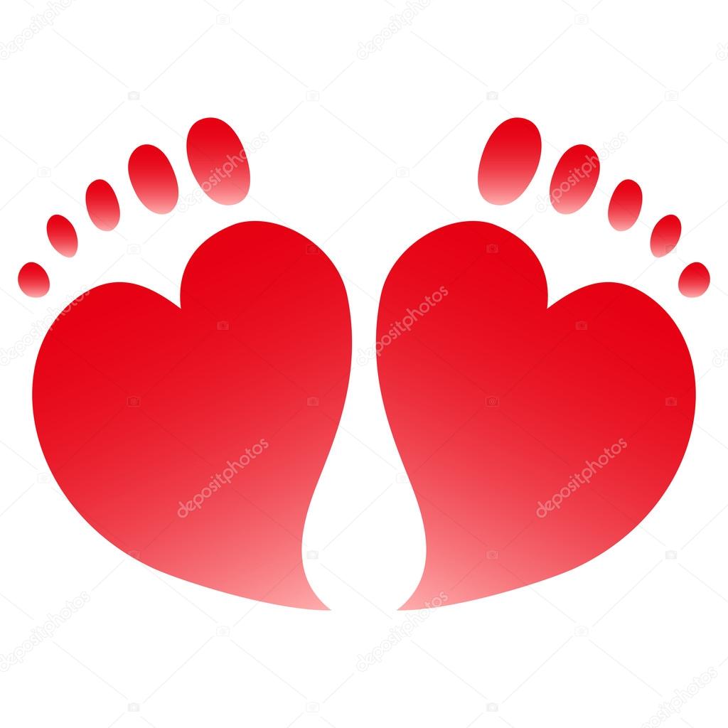 feet paw hearts