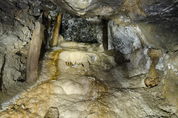 Terk edilmiş maden ADIT aragonit kaplamalar ile