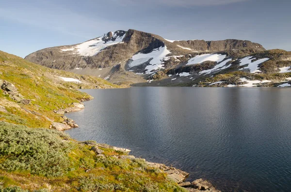 Summer Landscape Jotunheimen Mountains Snow Lake Norway Scandinavia — Stock Photo, Image