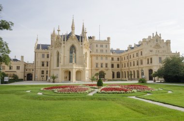 Lednice chateau ile Fransız tarzı Bahçe