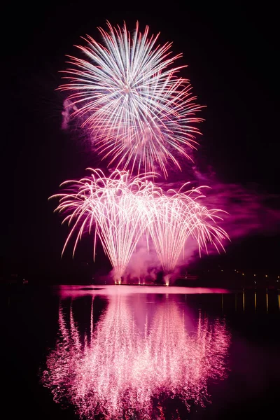 Celebration with fireworks show — Stock Photo, Image