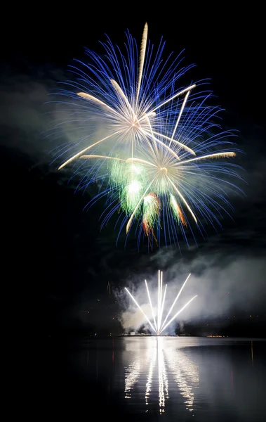 Celebration with fireworks show — Stock Photo, Image
