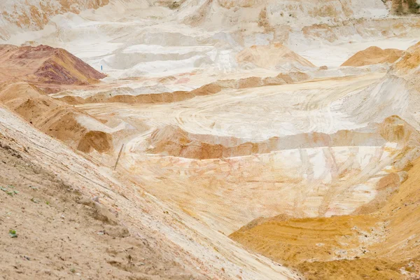 Areia pit mineração quartzo industrial — Fotografia de Stock